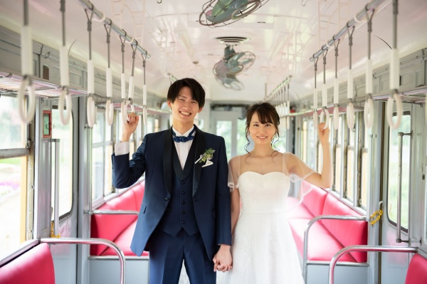 新潟県三条市　結婚式場　長岡市　新潟市　前撮り　フォトウェディング　出張　電車