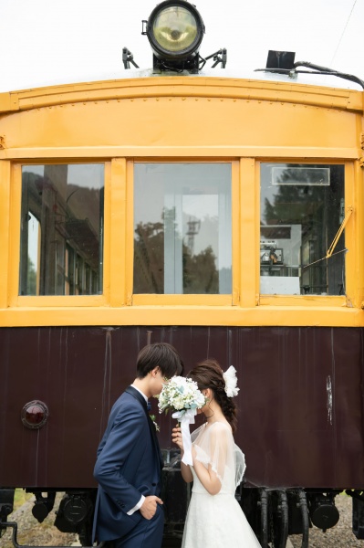 新潟県三条市　結婚式場　長岡市　新潟市　前撮り　フォトウェディング　出張　電車