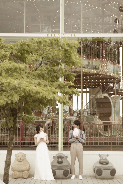 新潟県三条市　結婚式場　長岡市　新潟市　前撮り　フォトウェディング　出張　遊園地　サントピアワールド