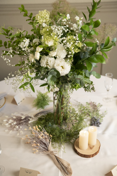 新潟県三条市　新潟市　長岡市　結婚式場　テーブル装花　卓上花　