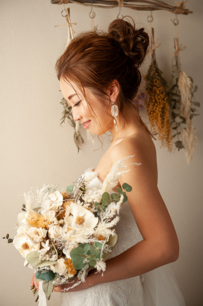 新潟県三条市　新潟市　長岡市　結婚式場　花嫁さま　　結婚式　　ドレス和装　ヘア小物　ヘアアレンジ
