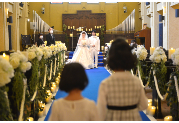 新潟県三条市　長岡市　新潟市　結婚式場　披露宴　レポート　パーティレポート　ウェディングドレス　卒花嫁　コロナ禍　諦めない　プレ花嫁　チャペル内人前式