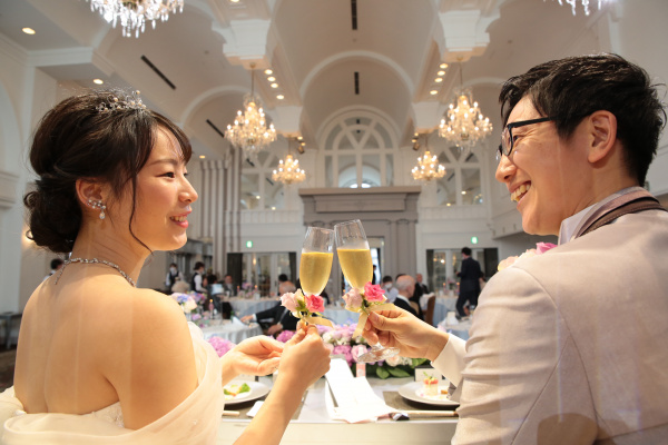 新潟県三条市　長岡市　新潟市　結婚式場 ピアザデッレグラツィエ 　パーティーレポート　卒花　和装　白無垢　白ドレス　カラードレス