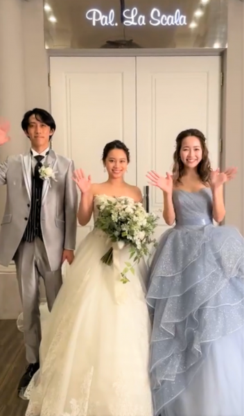 新潟県三条市　長岡市　新潟市　結婚式場 ピアザデッレグラツィエ 　インスタライブ　ウェディングドレス　新作カラードレス　　前撮り　撮影