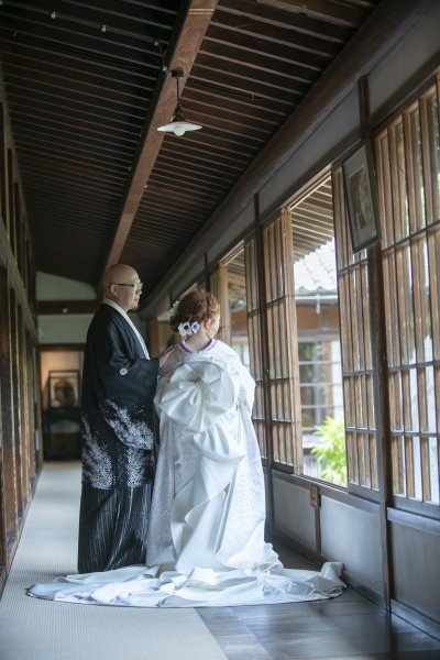 新潟県三条市　長岡市　新潟市　結婚式場　前撮影　打掛　和装　綿帽子　ロケ　