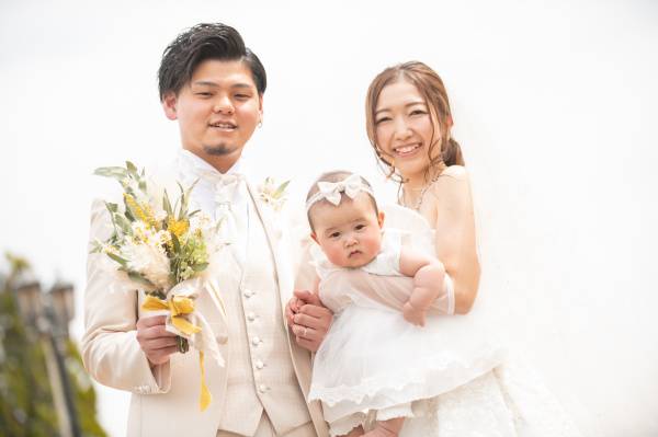 新潟県三条市　長岡市　新潟市　結婚式場　披露宴　ウェディングドレス　パパママキッズ婚　フォトショット