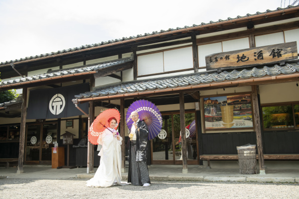 新潟県三条市　長岡市　新潟市　結婚式場　前撮影　打掛　和装　綿帽子　ロケ　