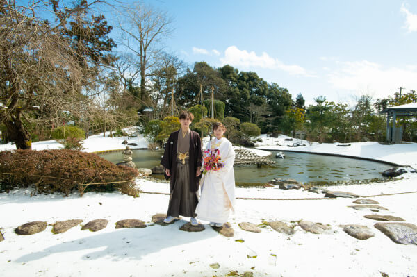 新潟県三条市　長岡市　新潟市　結婚式場　前撮り　フォト撮影　前撮影　ウェディングパーティー　カラードレス　和装