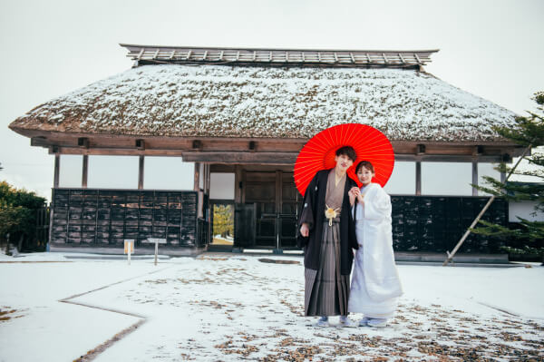 新潟県三条市　長岡市　新潟市　結婚式場　前撮り　フォト撮影　前撮影　ウェディングパーティー　カラードレス　和装