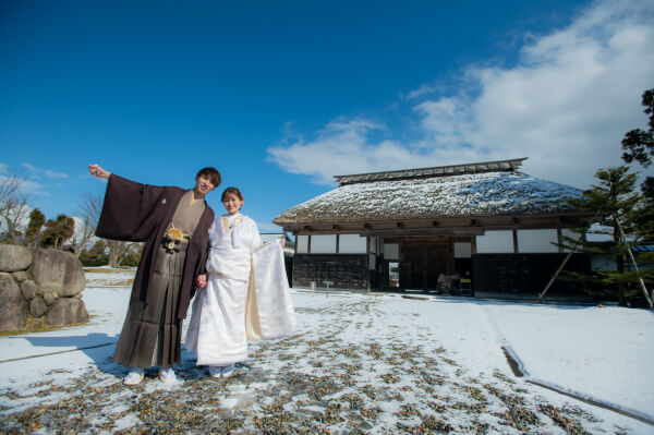 新潟県三条市　長岡市　新潟市　結婚式場　前撮り　フォト撮影　前撮影　ウェディングパーティー　カラードレス　和装