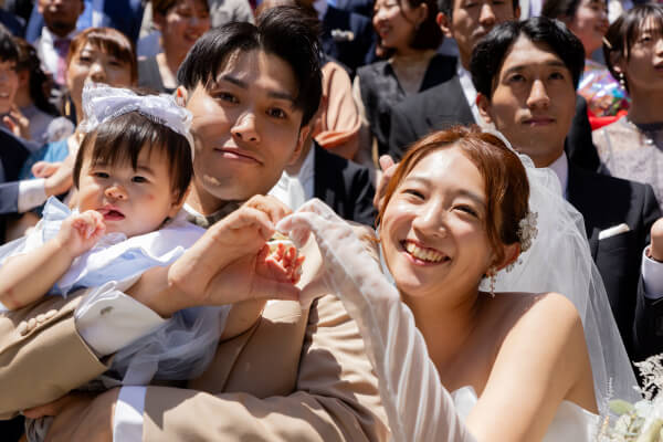 新潟県三条市　長岡市　新潟市　結婚式場　パパママキッズ婚　前撮り　フォト撮影　前撮影　ウェディングパーティー　 ウェディングドレス　チャペル挙式　カラードレス