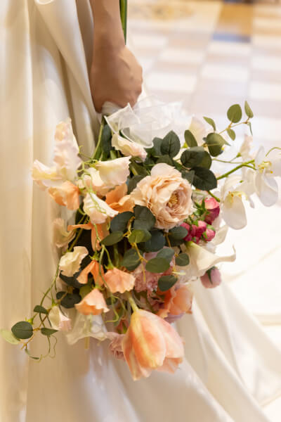 新潟県三条市　結婚式　見附市　長岡市　ブーケ　ウェディングドレス　カラードレス　生花