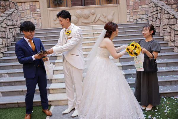新潟県三条市　長岡市　新潟市　結婚式場　パパママキッズ婚　前撮り　フォト撮影　前撮影　ウェディングパーティー　 ウェディングドレス　チャペル挙式　カラードレス