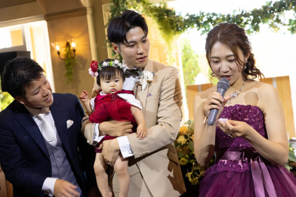 新潟県三条市　長岡市　新潟市　結婚式場　パパママキッズ婚　前撮り　フォト撮影　前撮影　ウェディングパーティー　 ウェディングドレス　チャペル挙式　カラードレス