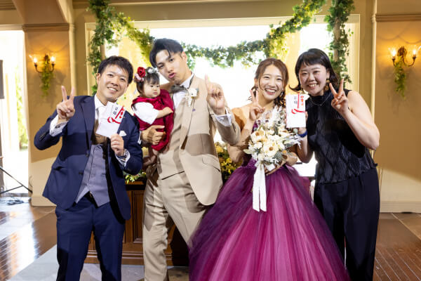 新潟県三条市　長岡市　新潟市　結婚式場　パパママキッズ婚　前撮り　フォト撮影　前撮影　ウェディングパーティー　 ウェディングドレス　チャペル挙式　カラードレス