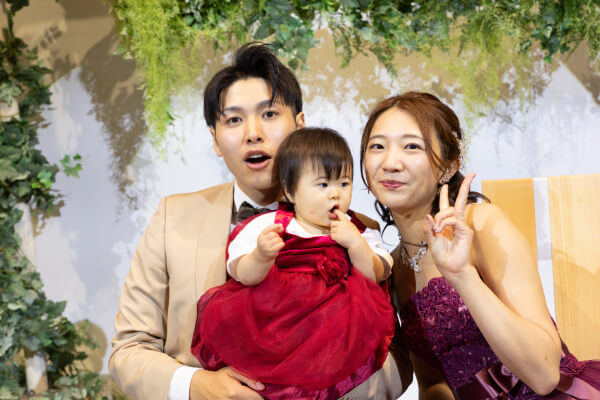 新潟県三条市　長岡市　新潟市　結婚式場　パパママキッズ婚　前撮り　フォト撮影　前撮影　ウェディングパーティー　 ウェディングドレス　チャペル挙式　カラードレス