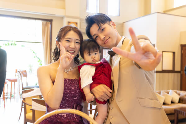 新潟県三条市　長岡市　新潟市　結婚式場　パパママキッズ婚　前撮り　フォト撮影　前撮影　ウェディングパーティー　 ウェディングドレス　チャペル挙式　カラードレス