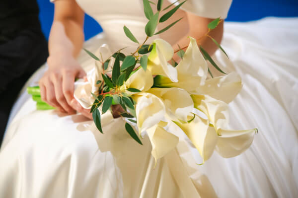 新潟県三条市　結婚式　見附市　長岡市　ブーケ　ウェディングドレス　カラードレス　生花