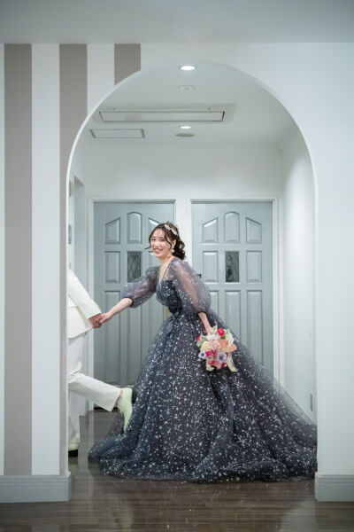 新潟県三条市　結婚式　見附市　長岡市　ブーケ　ウェディングドレス　カラードレス　生花