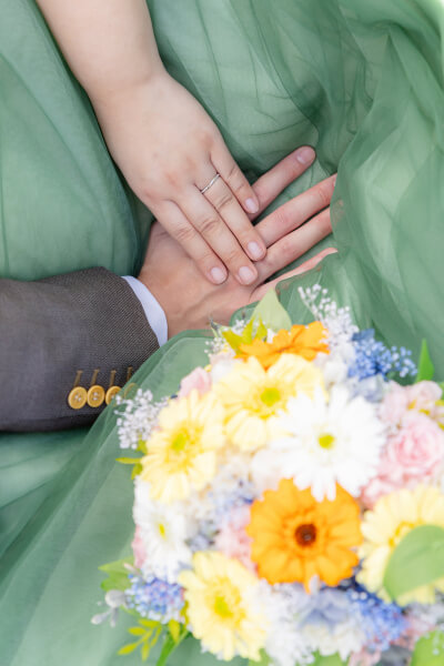 新潟県三条市　結婚式　見附市　長岡市　ブーケ　ウェディングドレス　カラードレス　生花