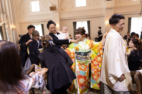 新潟県三条市　長岡市　新潟市　結婚式場　ウェディングパーティー　和装　カラードレス
