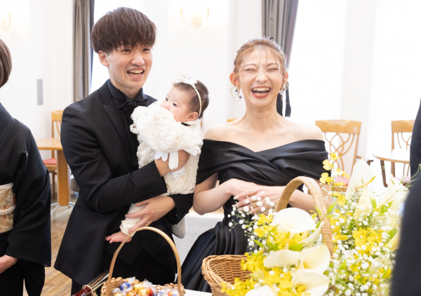 新潟県三条市　長岡市　新潟市　結婚式場　チャペル挙式　ウェディングドレス　　パパママキッズ婚   前撮り　ウェディングパーティー　カラードレス