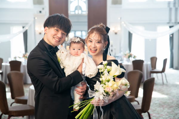 新潟県三条市　長岡市　新潟市　結婚式場　チャペル挙式　ウェディングドレス　　パパママキッズ婚   前撮り　ウェディングパーティー　カラードレス