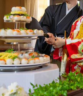新潟県、三条市、長岡市、見附市、結婚式場、ケーキ、演出