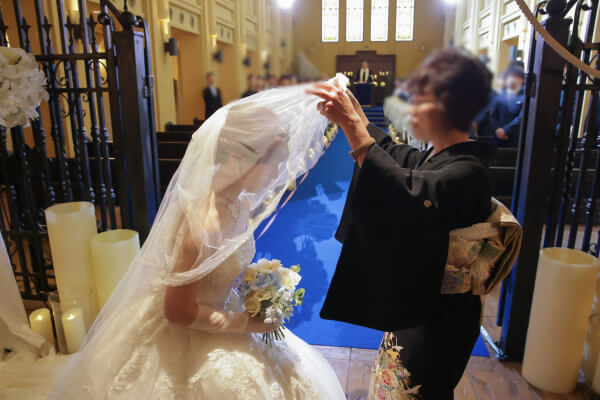 新潟県　三条市　見附市　長岡市　結婚式場　チャペル　ウエディングドレス　ベール