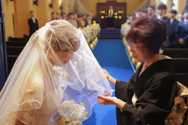 新潟県　三条市　見附市　長岡市　結婚式場　チャペル　ウエディングドレス　ベール