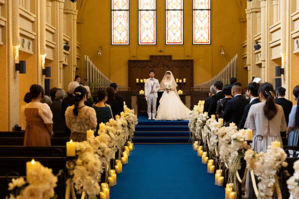 新潟県三条市　長岡市　新潟市　結婚式場　チャペル内人前式　ウェディングドレス　 前撮り　ジャケットセレモニー