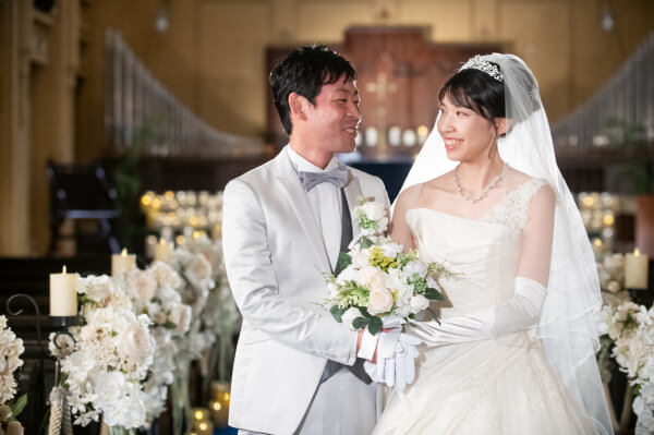 新潟県三条市　長岡市　新潟市　結婚式場　チャペル内人前式　ウェディングドレス　 前撮り　ジャケットセレモニー