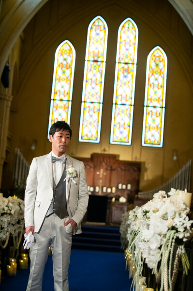 新潟県三条市　長岡市　新潟市　結婚式場　チャペル内人前式　ウェディングドレス　 前撮り　ジャケットセレモニー