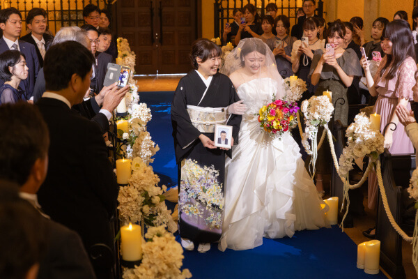 新潟県三条市　長岡市　新潟市　結婚式場　チャペル内人前式　ウェディングドレス　 前撮り　ジャケットセレモニー