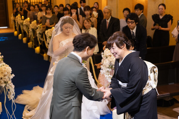 新潟県三条市　長岡市　新潟市　結婚式場　チャペル内人前式　ウェディングドレス　 前撮り　ジャケットセレモニー