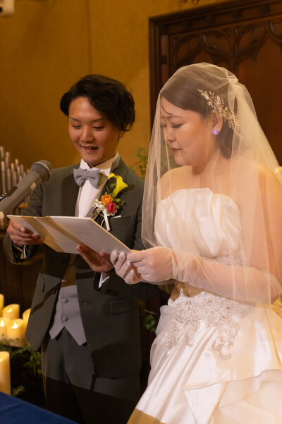 新潟県三条市　長岡市　新潟市　結婚式場　チャペル内人前式　ウェディングドレス　 前撮り　ジャケットセレモニー