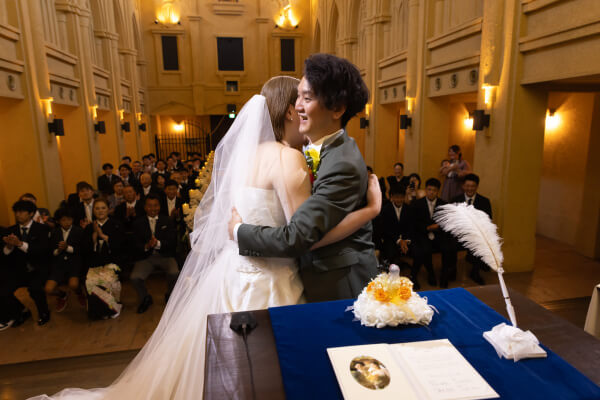 新潟県三条市　長岡市　新潟市　結婚式場　チャペル内人前式　ウェディングドレス　 前撮り　ジャケットセレモニー