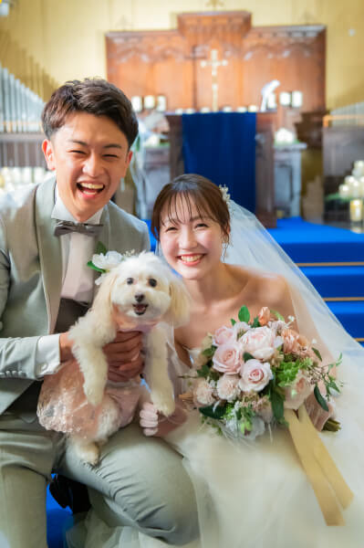 新潟県 三条市 見附市 結婚式場 長岡市 ペット婚 家族 前撮り 愛犬 チャペル リングドッグ