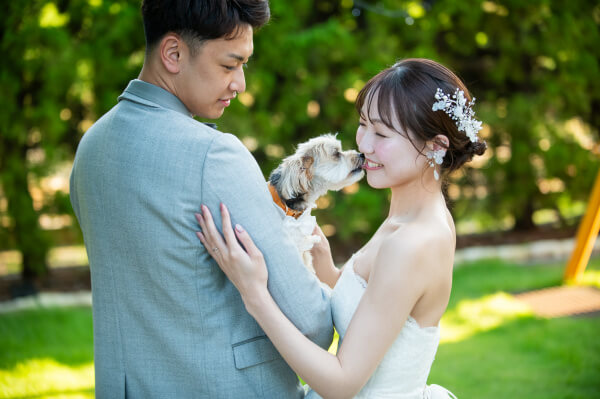 新潟県 三条市 見附市 結婚式場 長岡市 ペット婚 家族 前撮り 愛犬 チャペル リングドッグ