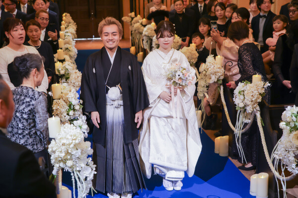 新潟県三条市　長岡市　新潟市　結婚式場　チャペル内人前式　和装　