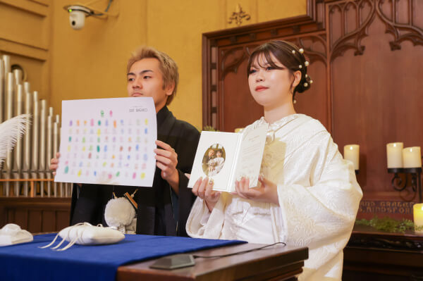 新潟県三条市　長岡市　新潟市　結婚式場　チャペル内人前式　和装　