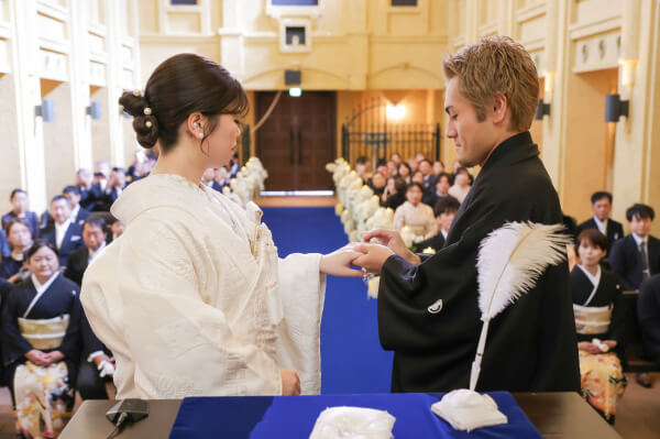 新潟県三条市　長岡市　新潟市　結婚式場　チャペル内人前式　和装　