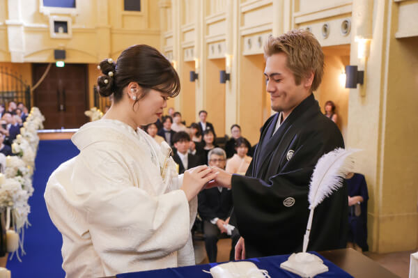 新潟県三条市　長岡市　新潟市　結婚式場　チャペル内人前式　和装　