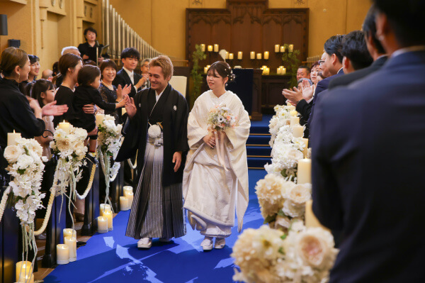 新潟県三条市　長岡市　新潟市　結婚式場　チャペル内人前式　和装　