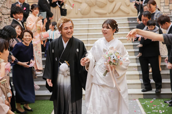 新潟県三条市　長岡市　新潟市　結婚式場　チャペル内人前式　和装　