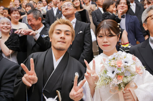 新潟県三条市　長岡市　新潟市　結婚式場　チャペル内人前式　和装　