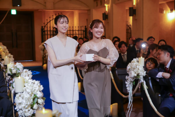 新潟県三条市　長岡市　新潟市　結婚式場　チャペル内人前式　ウェディングドレス　