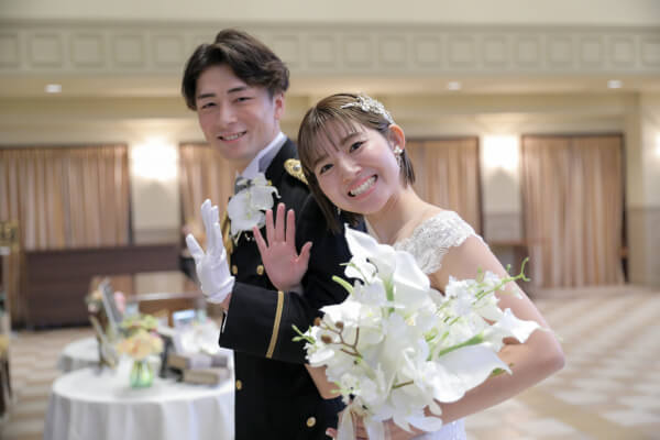 新潟県三条市　長岡市　新潟市　結婚式場　チャペル内人前式　ウェディングドレス