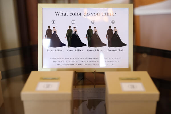 新潟県三条市　長岡市　新潟市　結婚式場　ウェディングドレス ウェディングパーティー　カラードレス　ドレス色当て