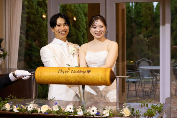 【パーティレポート◆披露宴編】重なる幸せバームクーヘン！ゲスト参加のドレス色あて投票！